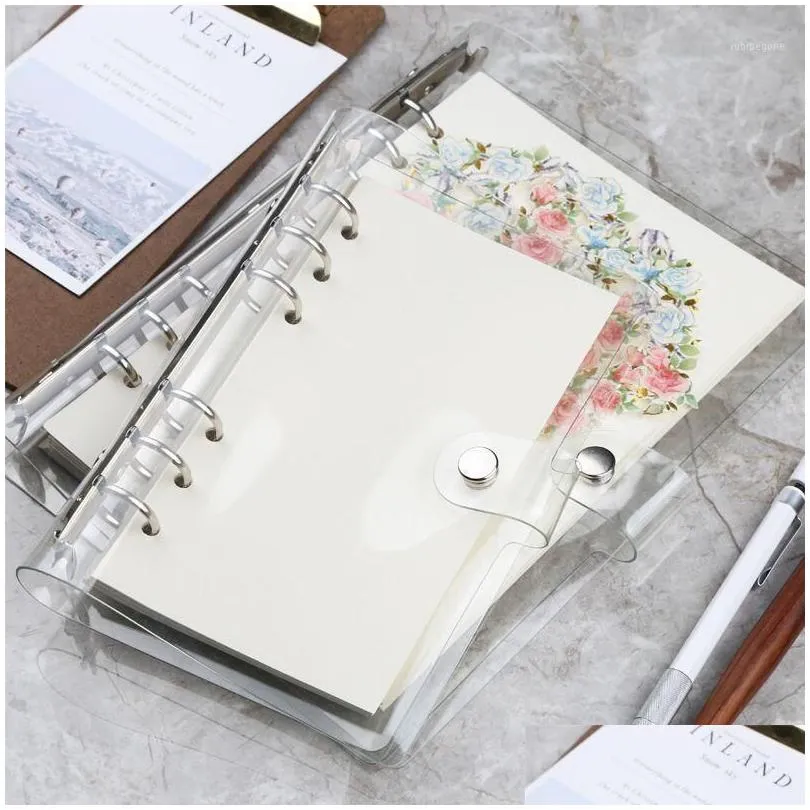 A5 A6 Spiral Notebook: Transparent PVC Cover, Loose Leaf Diary, Coil ...