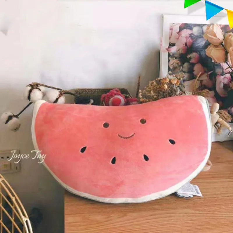 Kussen 30 cm leuke cartoon fruit knuffel zacht gevuld watermeloen kussen pop simulatie pluche meisje kinderen gift 230719