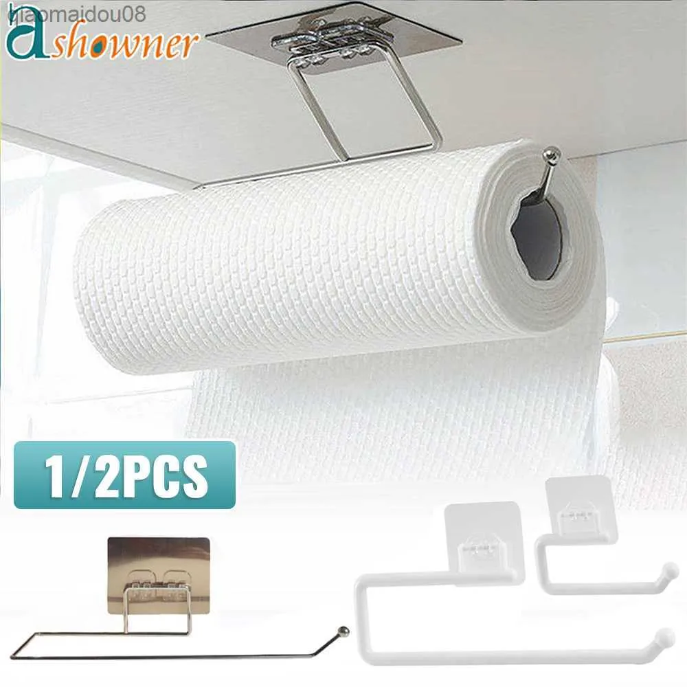 1/2PCS Hanging Toilet Paper Holder Roll Paper Holder Bathroom Towel Rack Stand Kitchen Stand Paper Rack Home Storage Racks