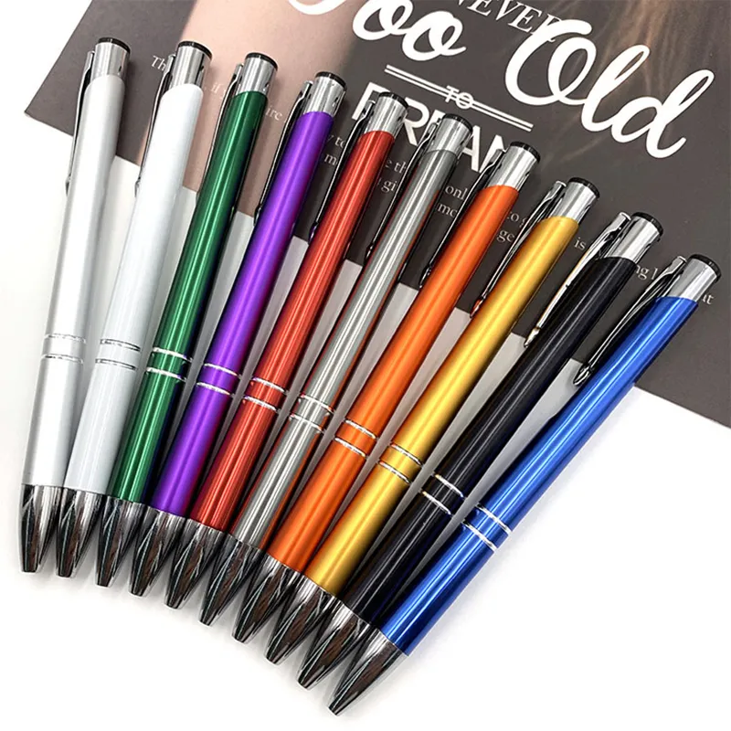 Retractable Ballpoint Pen with Stylus Tip 1.0 mm Black Ink Metal Pens Ballpen Signature Business Pen for Office School Student Stationery Gift
