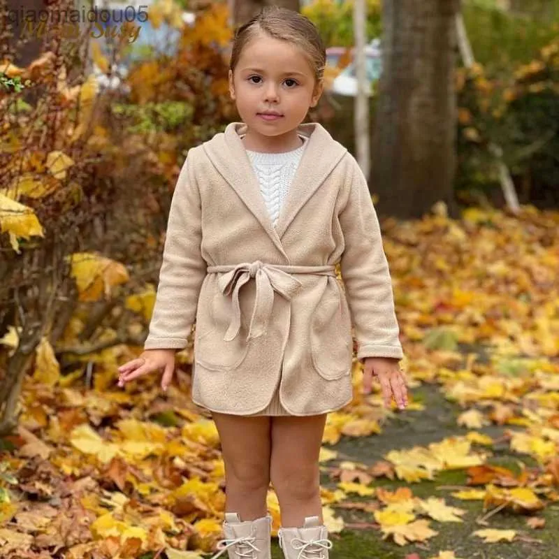 Moda Beb Ni a Gabardina De Lana Chaqueta Infantil Ni o Cintura