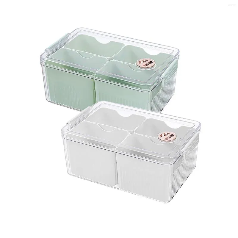 Garrafas de armazenamento Organizador de geladeira Caixas de grau alimentício Organização Congelador Recipiente para despensa Geladeira Gaveta Cozinha Livre de BPA