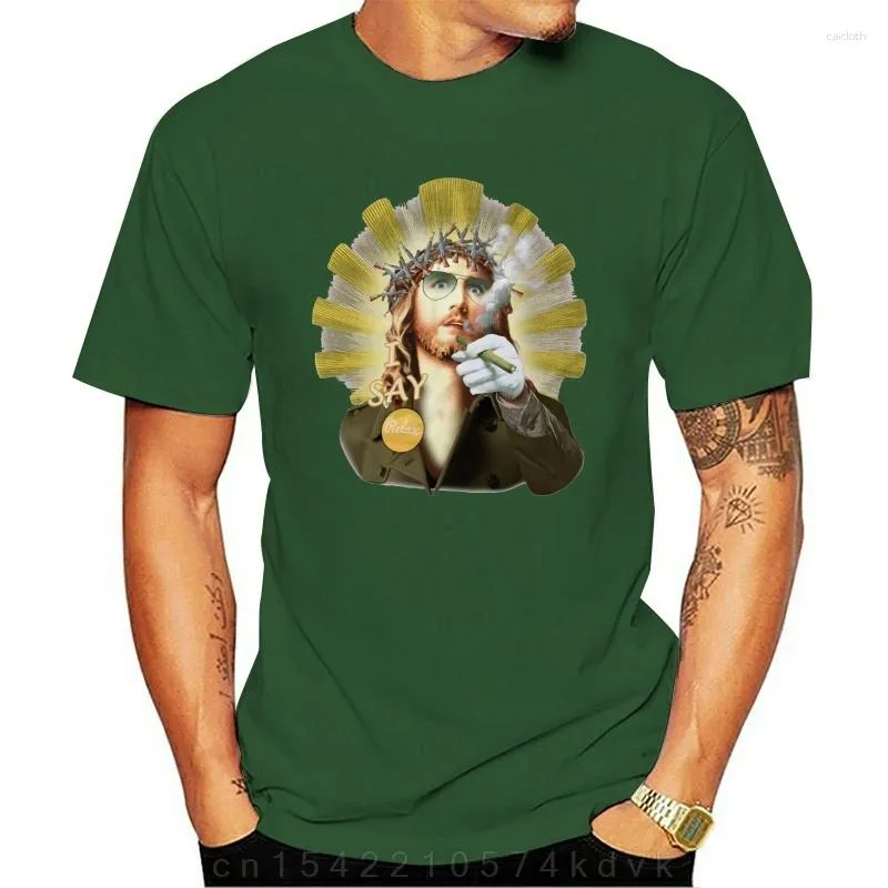 Magliette da uomo Funny Jesus Smoking Relax Designer Summer Funny. T-shirt 2023 confortevole a maniche corte