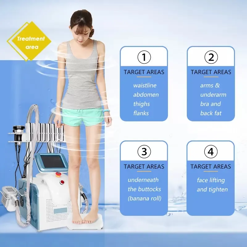 HOT Freezing Treatment 360 RF Equipment Degree Cryolipolysis Fat Reduce Body Shape Slimming angle fat portable Machine