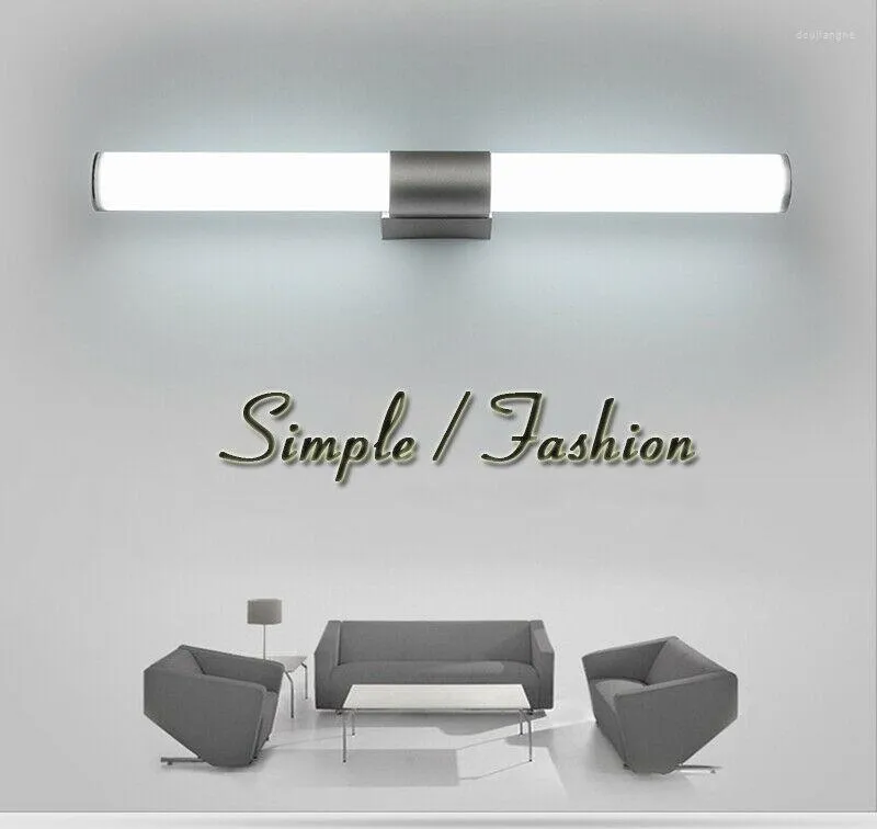 Vägglampa badrum ledde modern spegel ljus minimalistisk 85-265v lampor fixturer vardagsrum sängen lysande belysning