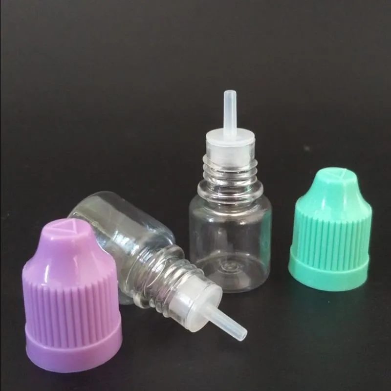 5000 Unids 3 ml Mini Frascos Cuentagotas de Muestra de Plástico con Tapas a Prueba de Niños de Colores Punta Delgada para 3 ml Ejuice Eliquid Oil Envío Gratis DHL Lntdn