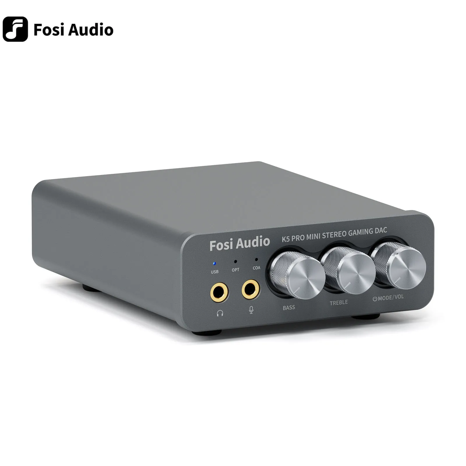 Hörlurar hörlurar FOSI Audio K5 Pro USB Gaming DAC med mikrofon hörlurarförstärkare Mini för PS5 Desktop Powered Active SERS 230719