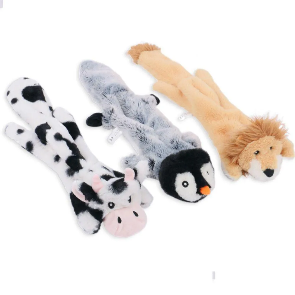 Dog Toys Chews Ups Cute Plush 45Cm Squeak Pet Wolf Rabbit Animal Chew Squeaky Whistling Invoed Squirrel Wholesale Drop Delivery Ho Dhrnh