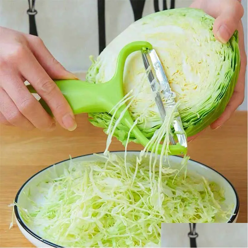 Frukt grönsaksverktyg grön kål shredder peeler melon potatis morot gurka mtifunktion grater skiva kök droppleverans ho dhqum