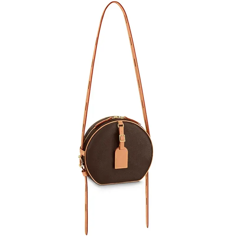 Designer tassen Dames Mode Crossbody Tas Klassieke Hoed Ronde Doos Boiter Chapeau Zachte Tote Pannenkoek Bun Leer Canvas Reizen verstelbare schouderriem Handtas