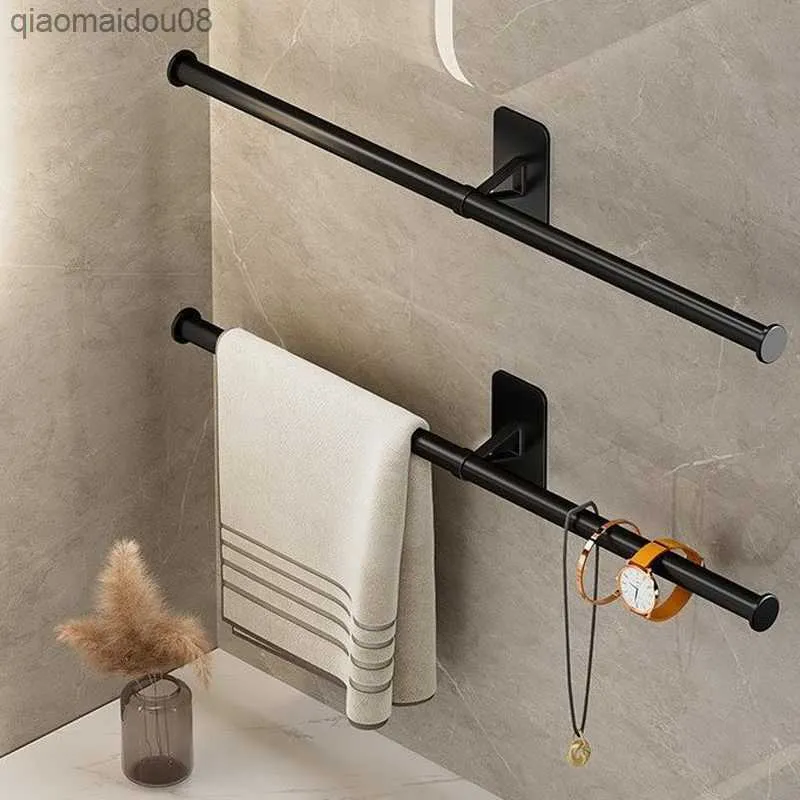 35/45/55 cm handduksställ handdukhängare badhanddukhållare vägg hängande handdukstänger aluminium badrumshylla kök förvaring rack l230704