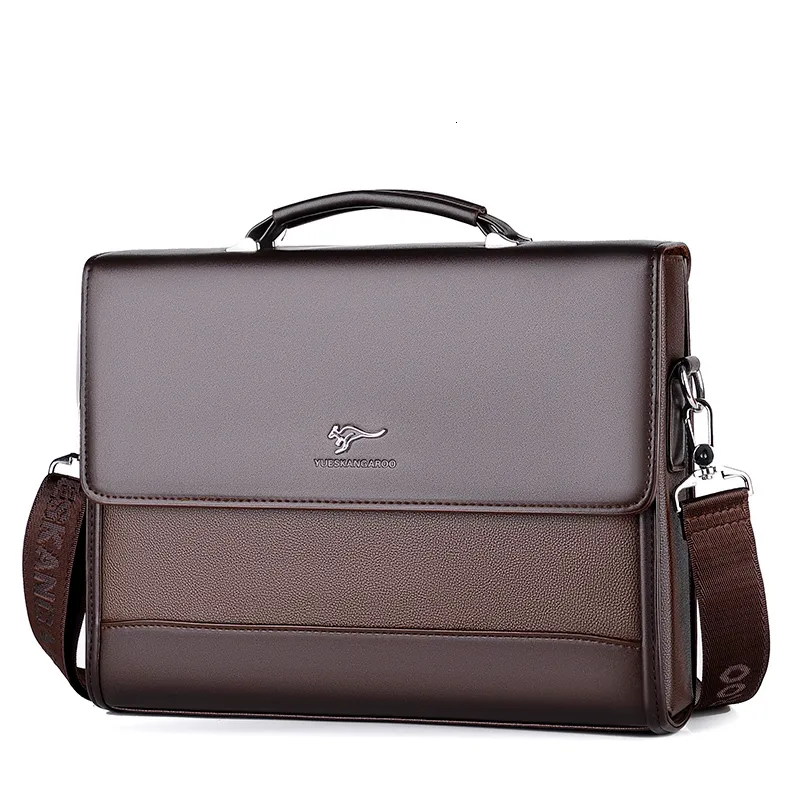 Aktentaschen Männliche Handtaschen Pu Leder Herren Tote Aktentasche Business Umhängetasche für Männer Marke Laptop Taschen Mann Organizer für Dokumente 230719