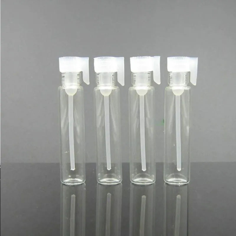 2000pcs/Lot Mini Clear Glass Parfum flessen 1 ml 2 ml Kleine monster Flacons Lege Geurtestbuis Proeffles via GRATIS DHL VERZENDING HPWVP
