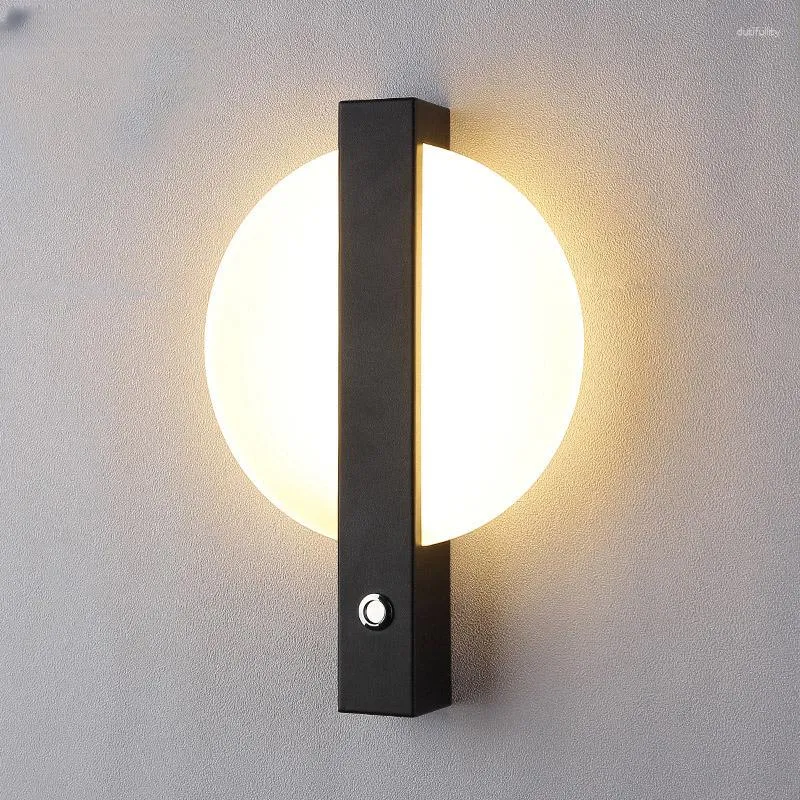 Стеновые лампы Nordic 6W Светодиодный свет Санрайз Минималистичный декоративная лампа для спальни гостиной фоновый
