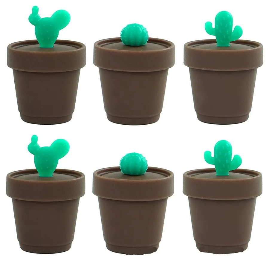 Silicone Container Food cactus style 5ML Non-stick Mini Jars Dab Tool Rubber Storage Box Oil Holder Small Wax Container