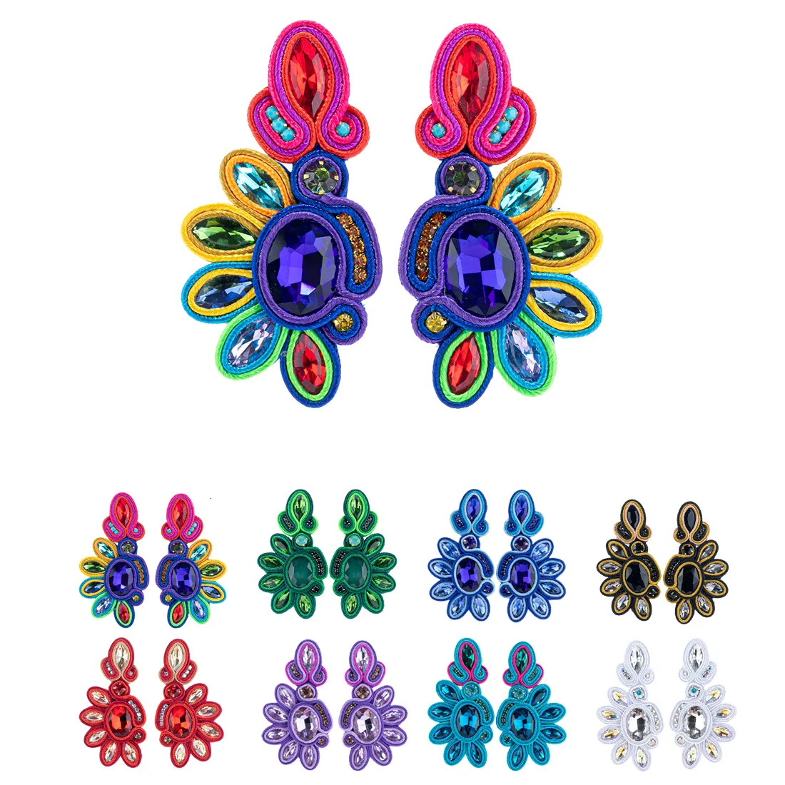 Stud KPacTa Vintage Soutache Vendita fatta a mano orecchini per le donne Ciondola Charms Accessori Bohemian Soutache Fashion Jewelry 230719