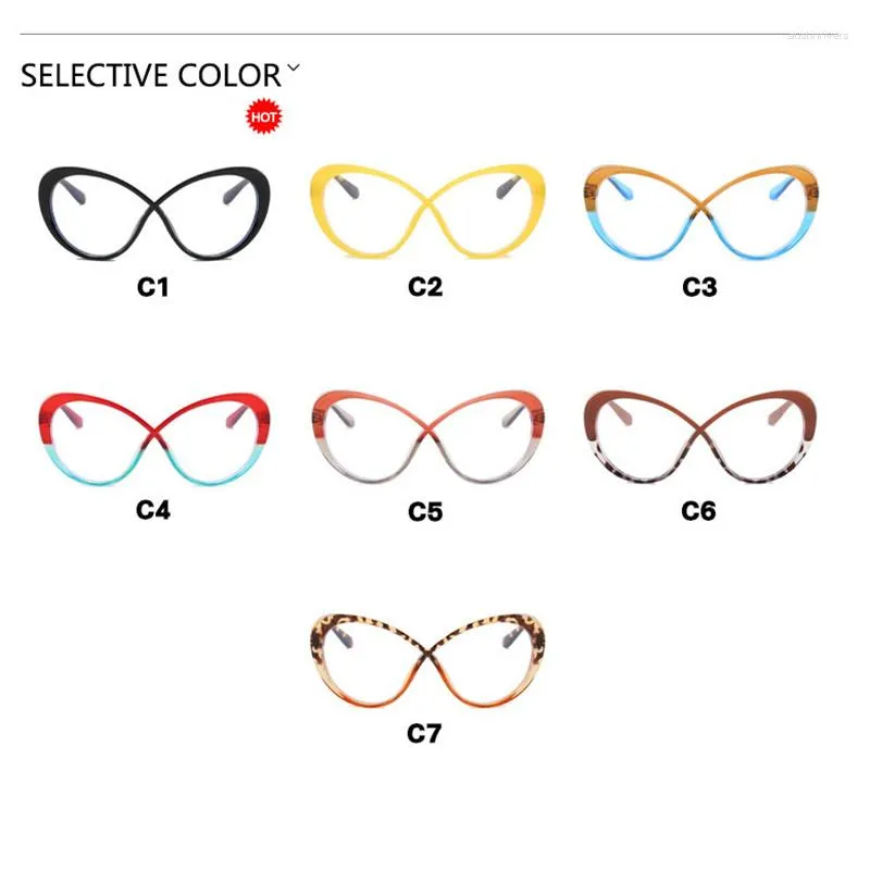 Vintage 2023 solglasögon ramar färgglada glasögon glasögon för kvinnor tr90 anti blå ljusglasögon oval glasögon ram kvinnlig 746