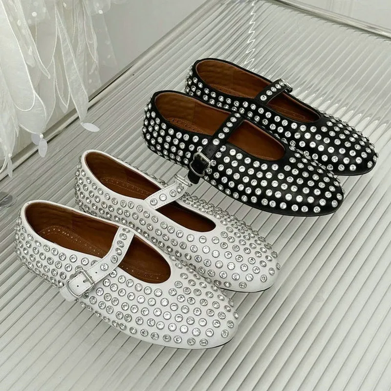 Save Big on Bulk Womens Ballet And Dance Shoes Rhinestone Ladies Shoes:  Leather Mary Jane Heels, Round Toe Ballet Flats, Designer Women's Dress  Shoes,