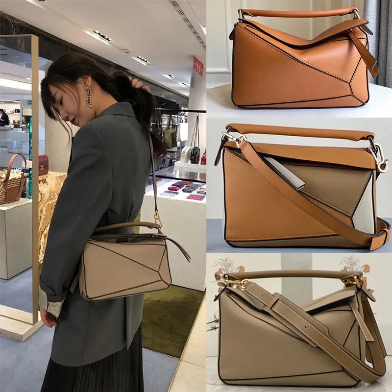 Stunning Luxurys Designers Geometry Borse a tracolla Borsa a cuscino Borsa a tracolla con pochette Messenger Donna Tote Borsa a mano Portafoglio Geometrico 5A Small Big Size