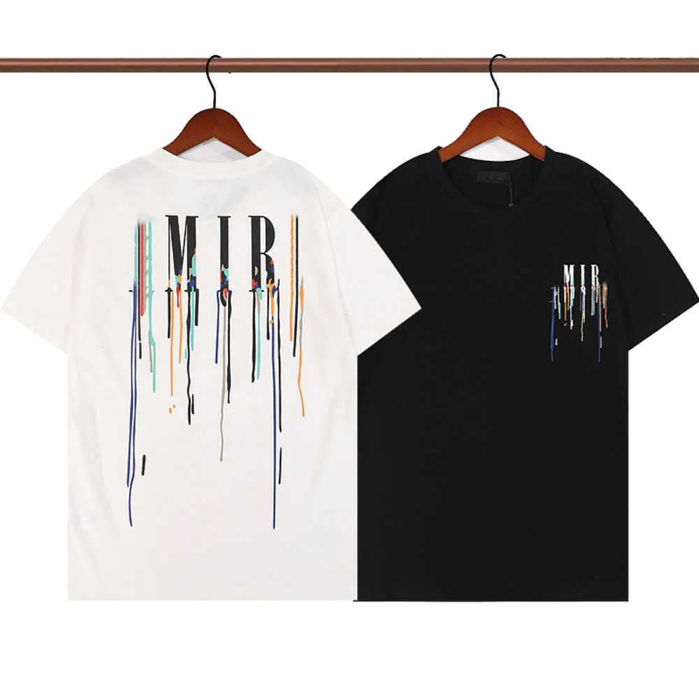 T-shirt da uomo di design da donna Fashion Splash Ink Graffiti T-shirt stampata T-shirt in cotone T-shirt casual Manica corta Oversize Hip Hop Streetwear T-shirt Euro Taglia S-XL