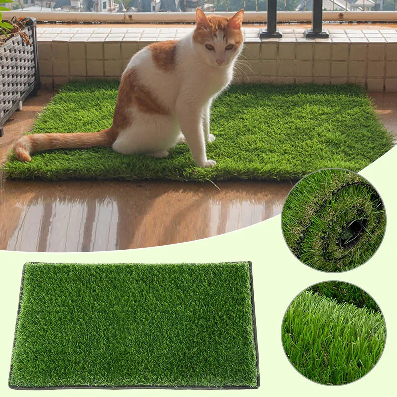 Chenils stylos Pet Potty Formation Pee Pad Tapis Plateau Herbe Maison Toilette Chiens Urinant Portable Chats Litière Chien 230720