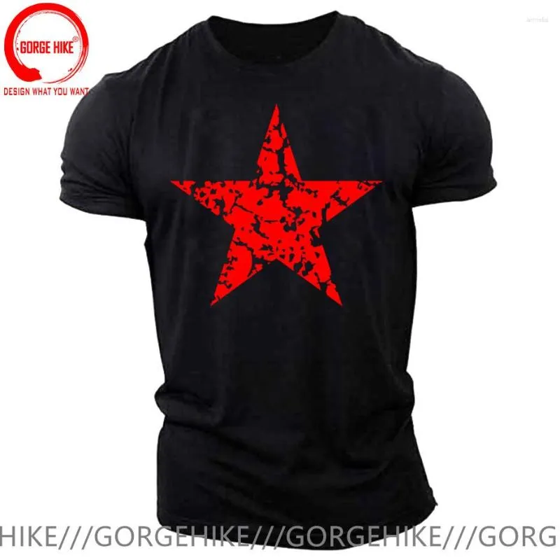 Camisetas Masculinas Red Comunist Star Cuba Men T-Shirt Cuban Che Guevara Marx Communism Cool Man Casual Pride Shirt Unisex Fashion Tshirt