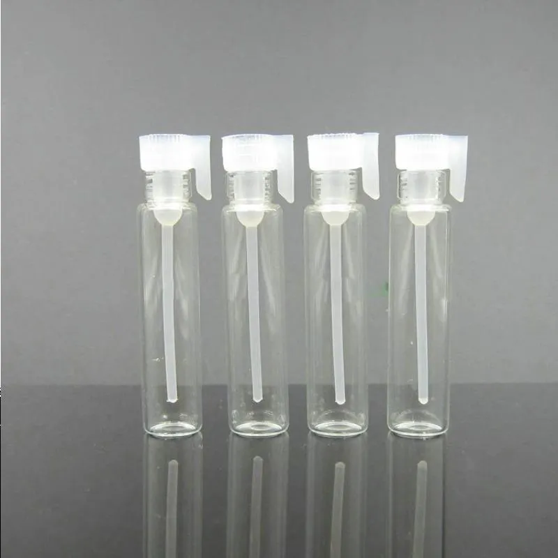 2000pcs/lot Mini Clear Glass Perfume Bottles 1ml 2ml Small Sample Vials Empty Fragrance Test Tube Trial Bottle Via Free DHL Shipping Nqnvw