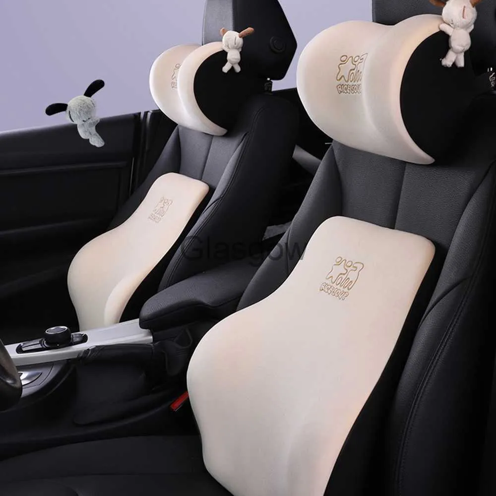 シートクッションカーシートヘッドレストネック枕腰椎腰部gmヘッドサポートインテリアアクセサリx0720に適した自動メモリフォーム保護パッド