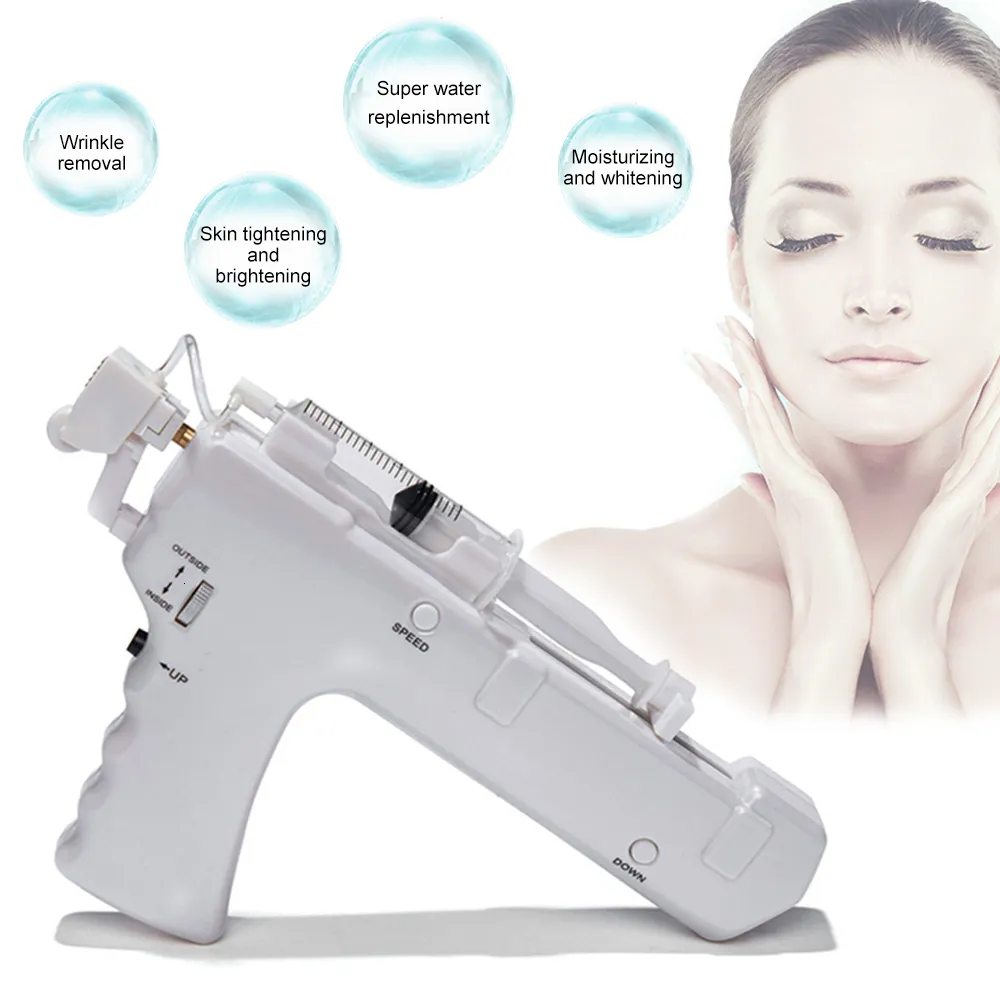 Massageador Facial Pistola de Injeção de Cristal AOKO Dispositivo de Beleza Rejuvenescimento da Pele Sem Cuidados com Agulhas Mesogun Remoção Anti-rugas 230720