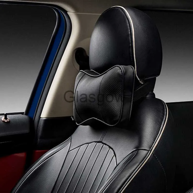 Seat Cushions Car Leather Headrest Pillow Neck Care Protection For Mini Cooper S JCW R55 R56 F55 F60 Smart 451 453 Universal Car Accessories x0720