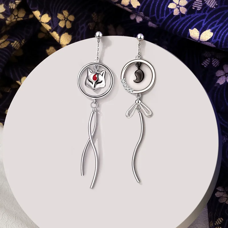 Stud Thaya Real S925 Sterling Silver Orecchino Carino Orecchino Ciondola Stile giapponese Per le donne Orecchino d'argento Moda Gioielleria raffinata 230719