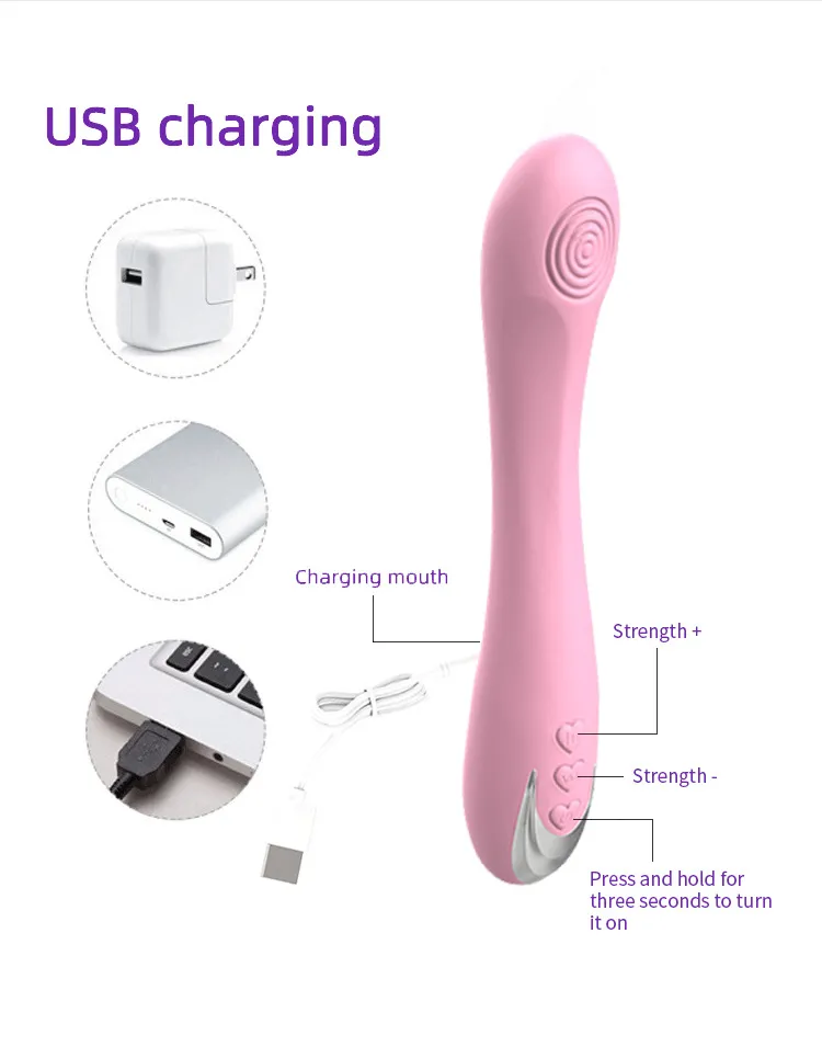 Vibromasseur point G pour Masturbation, Charge USB, 10 modes de Vibration, baguette sexuelle AV, masseur pour femmes_voghion.com