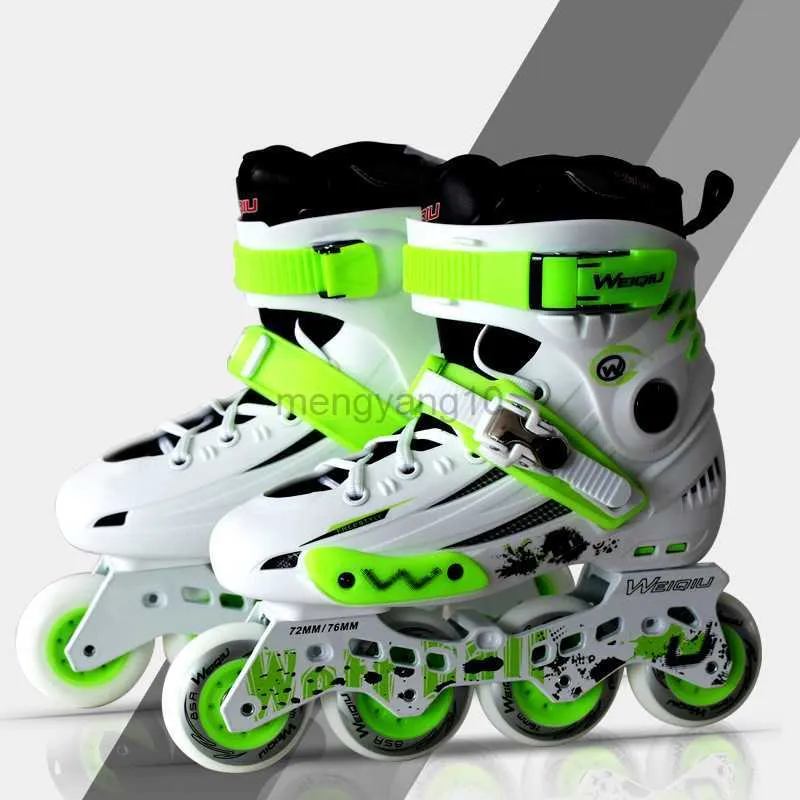 RS6 Professional Adult Green Inline Skates Sliding Skate Patins In