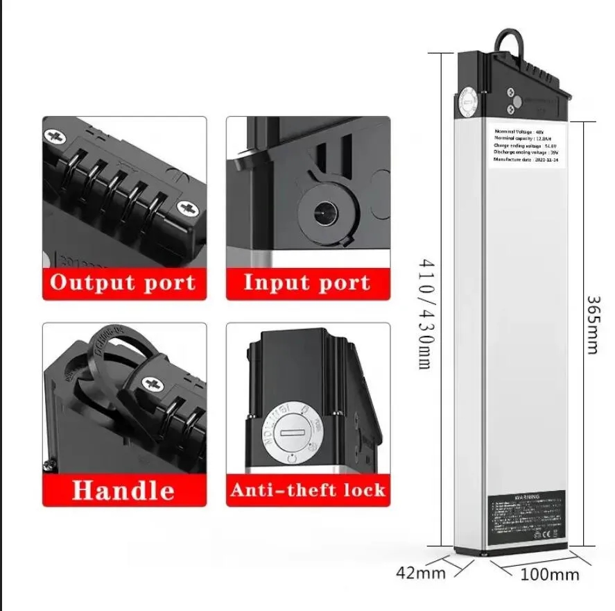 Vélo électrique d'origine 48v 52V 10.4ah 12.8ah 14ah 17.5ah batterie de vélo pliante pour batteries mate x ebike moteur 350w-1000w pour Samebike LO26 20LVXD E-Bikes bon