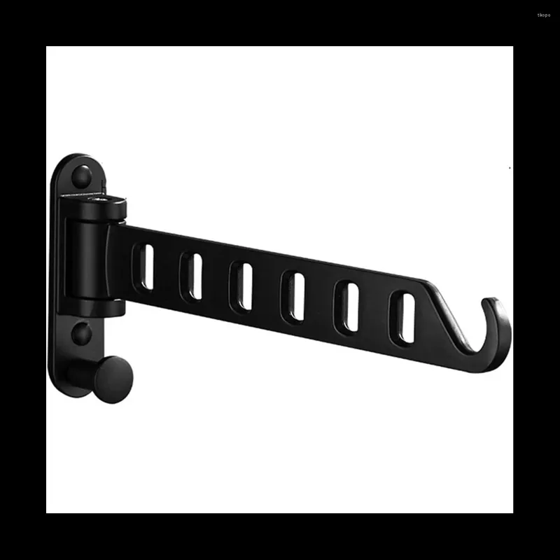 Cintres Étendoirs à Linge Pliable Rack Mural Heavy Duty Cintre Rack(Noir)