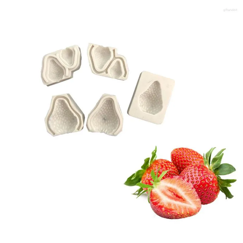 Stampi da forno Design alla fragola Stampo in silicone Stampo per fondente Strumento per decorare torte Cioccolato Gumpaste Sugarcraft Accessori da cucina