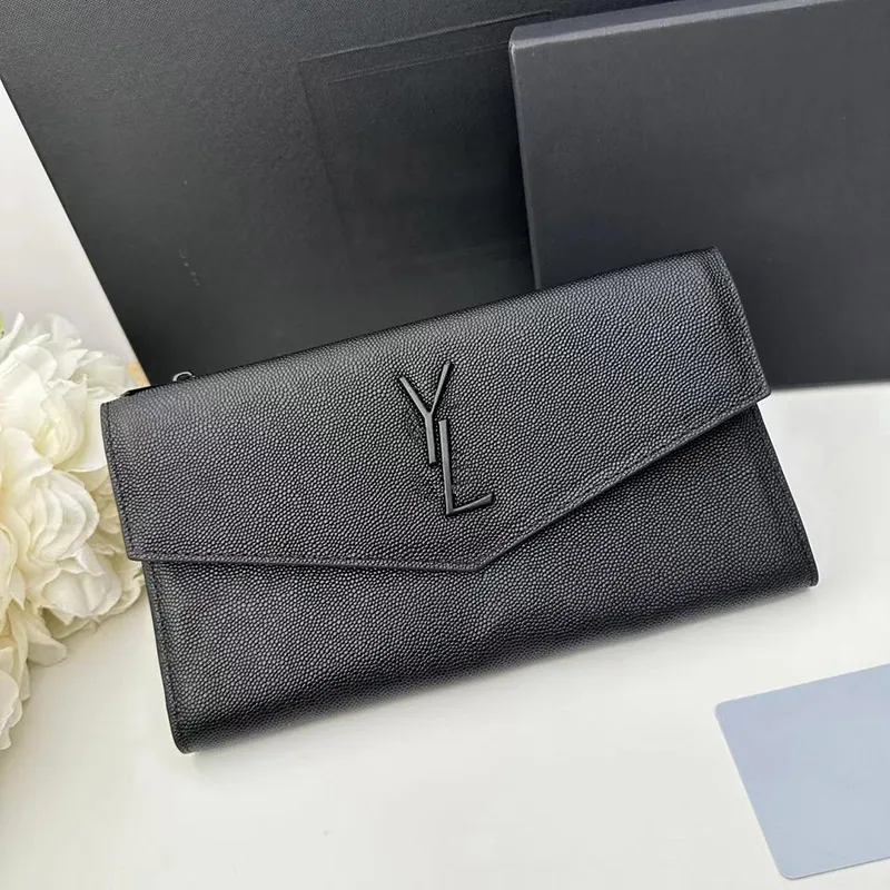 Uptown Large Flap Wallet Designer Zipper Clutch Bag Card Holder With Original Box