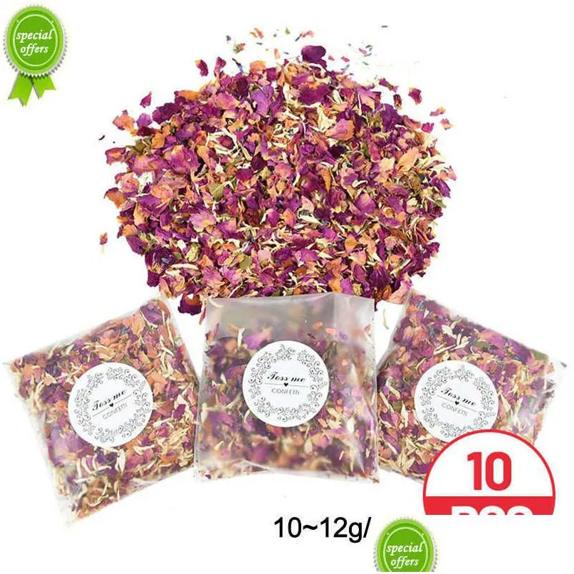 Other Event Party Supplies New 10/50 Pack Natural Confetti Dried Flowers Rose Petals Bridal Birthday Decorations Diy Valentines Da Dhacf