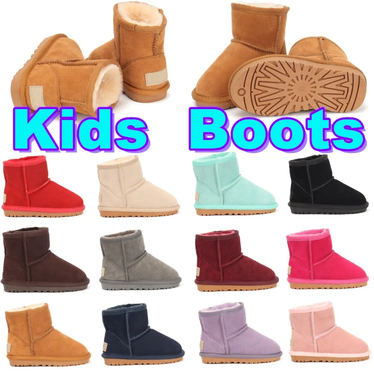 Lies Designer Boots Kids Australia Booties Toddler Snow Winter Australian Mini Boot Youth Kids Designer Shoes Boys Girls Genuine n