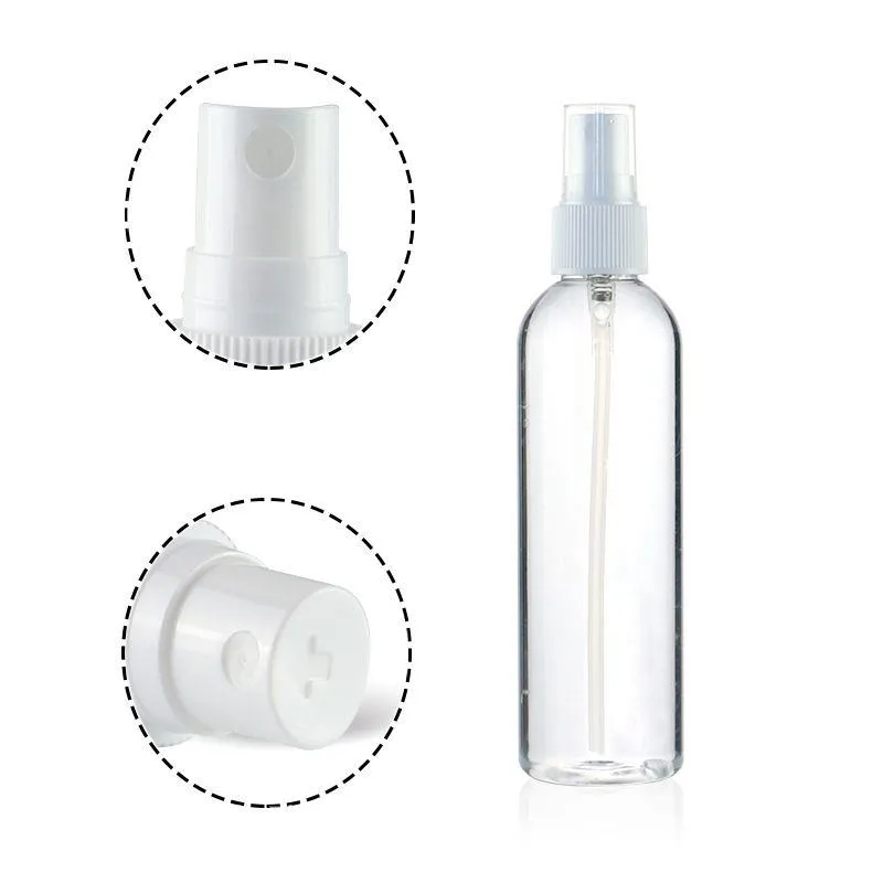 Bouteille en plastique de brume portable 120 ml de flacon de pulvérisation pour animaux de compagnie pour désinfection, 120 ml de parfum de maquillage conteneur Clvak