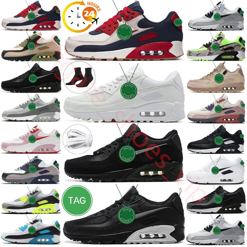 Big Size US 12 Mens Running Shoes 90 White Black University Red Navy Blue Tennis Trainers