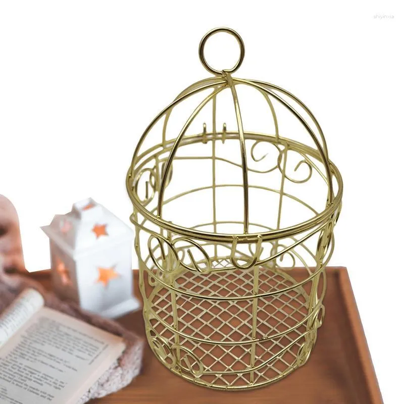 Gift Wrap Mini Metal Gold Vintage Retro Bird Cage Candy Boxes Baby Shower Wedding Party Favor Box Home Table Decor Souvenir