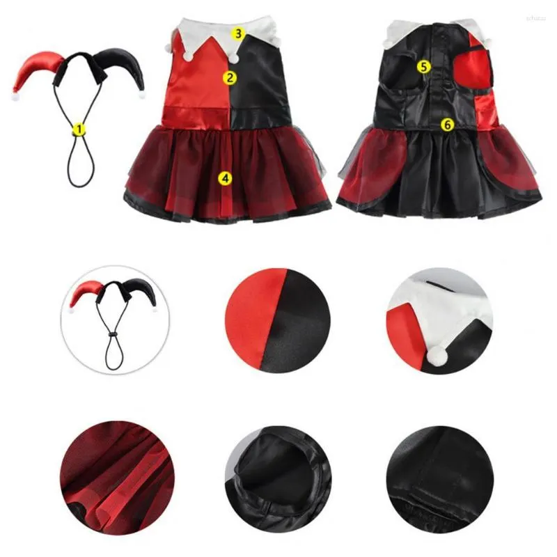 Dog Apparel Dress With Fastener Tape Closure Halloween Cute Pet Magician Costume For Cosplay Fun