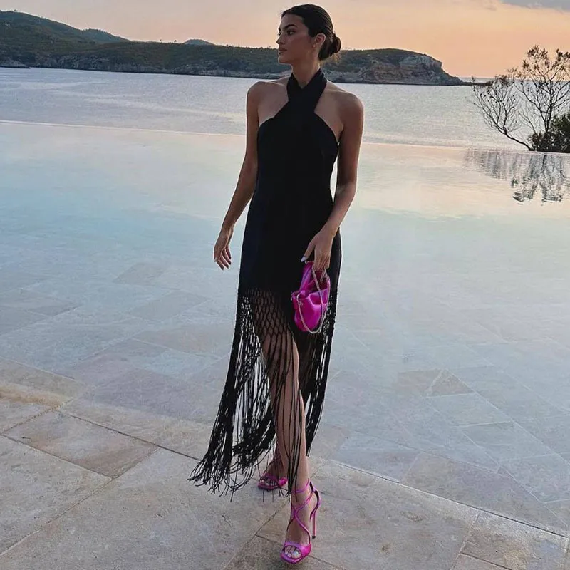 Casual Long Linen Dress Women Sleeveless Halter Neck Black Summer Beach Dress with Tassel Back from Dhgate Basic & Casual Dresses - price 40.19 Casual Long Linen Dress Women Sleeveless Halter Neck Black Summer Beach Dress with Tassel Back from Dhgate Basic & Casual Dresses - price 40.19