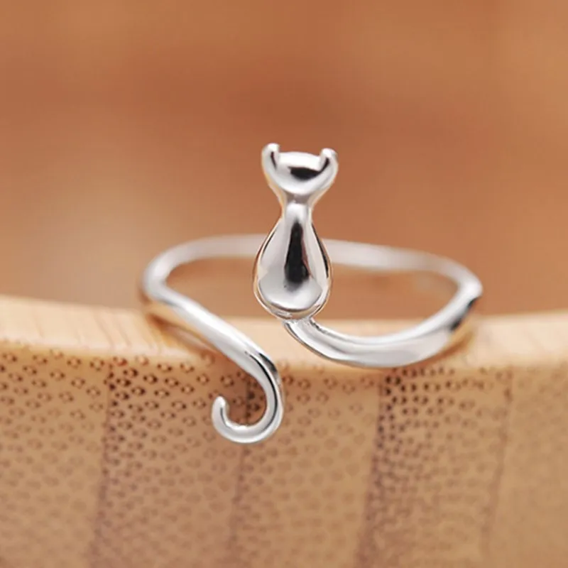 925 Sterling Silver Cat Rings For Women Engagement Luxury Designer Jewelry Female Offers With GaaBou Jewellery