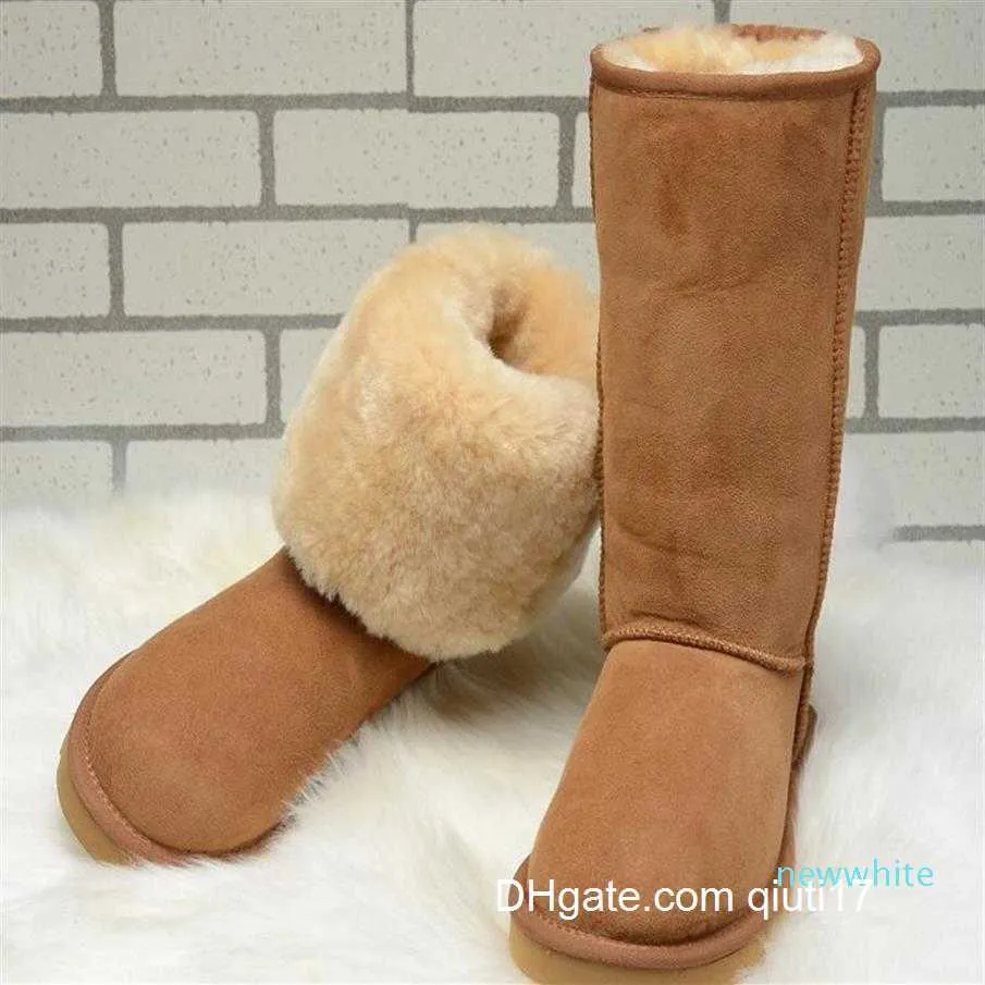 Boots New Women's Fashion Snow Genuine cow Leather Suede Winter Boot Fur Warm Women Shoes US 4-US 5 Z230720