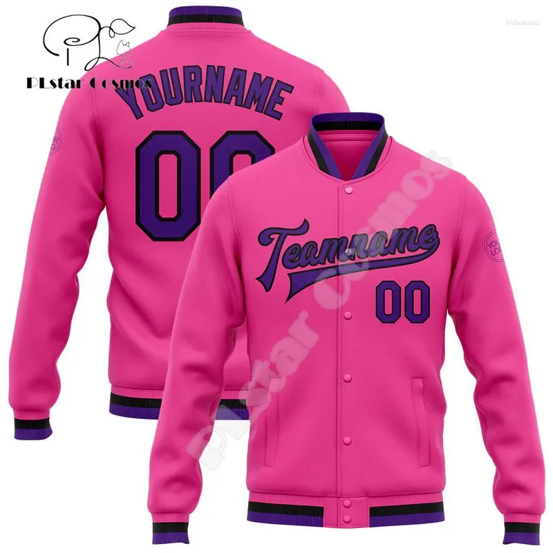 Мужские куртки мод на заказ номера номера логотип красочный рисунок узор 3d Хараджуку Университетская одежда унисекс повседневное бейсбольное пальто Botton бейсбольная куртка x1