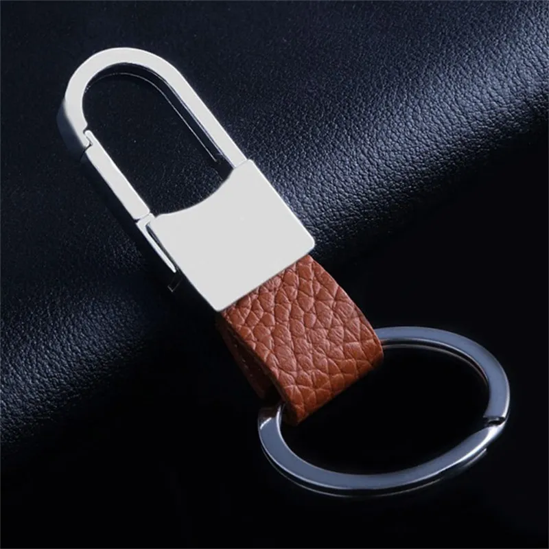 Car Keychains: Stylish Leather Key Holder Keychain with Metal Buckle - Cool Keychains for Guys, Simple Design for Car Keys and Bag Ornaments- Picture 4 Of 6
