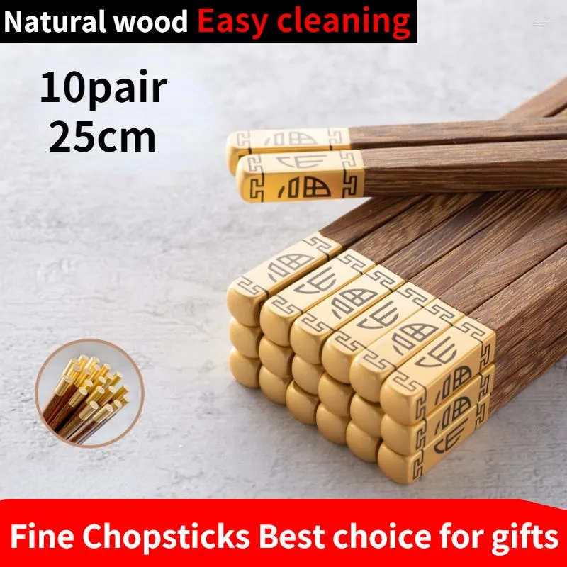 Chopsticks 10pair النمط الصيني الأدوات المطبخ الأدوات المائدة العصي أواني تقديم الطعام عصي السوشي