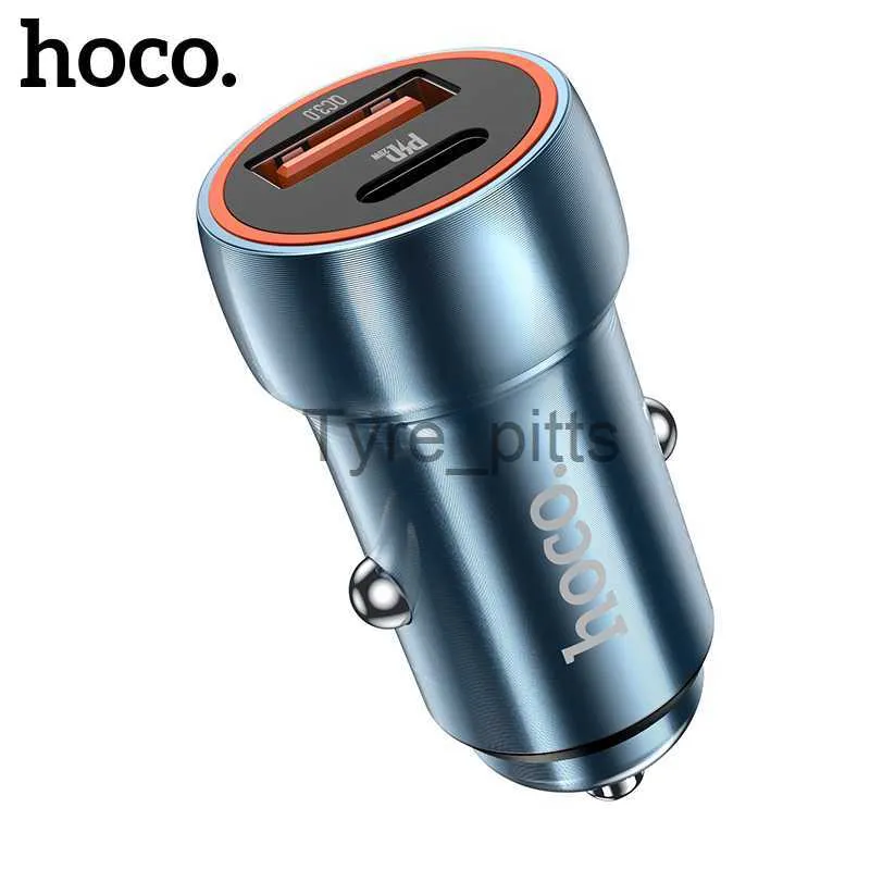 Other Batteries Chargers Hoco PD20W QC3.0 Type C USB Car Charger Fast Charging For iPhone 13 12 Series Dual Port Phone Charger Adapter For Samsung Huawei x0720